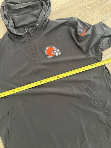 Sudadera con Capucha Nike Cleveland Browns Entrenadores Lateral 1/4 Cremallera Elastizada Antracita XXL 2x - Imagen 5 de 10