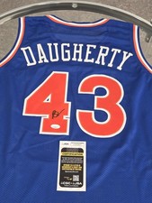 Brad Daugherty Autographed/Signed Jersey JSA COA Blue Custom Jersey 