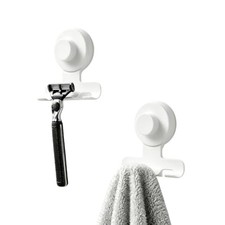 2 Pcs Razor Holder for Shower, Suction Cup Razor Holder for Shower, White