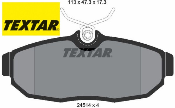 Textar 2451401 Bremsbelagsatz FüR Scheibenbremse Bremsbelagsatz-image