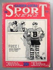 Boston Bruins vs Chicago Blackhawks January 12th 1937 Official Game Program