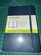 Classic Notebook, Soft Cover, Pocket 3.5" X 5.5" Plain/Blank, Sapphire Blue, 1