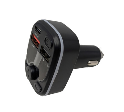Bluetooth FM Transmitter Car Adapter  USB/Type-C Charger, Hands-Free, New No Box