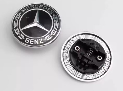 57mm Schwarz Stern Emblem Motorhaube Abzeichen für  W204 W205 W212 MERCEDE BENZ.