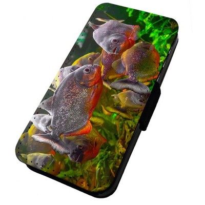 AUSVERKAUF bedruckte Klapp-Handyhülle für iPhone Piranha