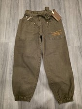 NWT Manila Grace Italian Girl Teen Jogger Pant Military Green Olive Stylist 10 A