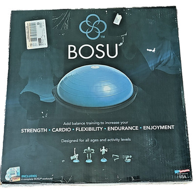 Bosu Multi Functional Home Gym 25'' Original Balance Strength Trainer Ball, Blue