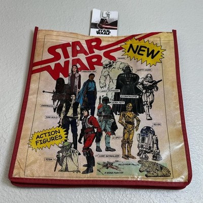 Disney Star Wars Reusable Shopping Bag Tote Collectible Retro Action Figures