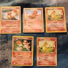 Pokémon TCG Charmander Card Lot - 46/102, 2/12, 82/132, 59/99, 004, 1999-2009