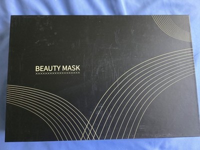 LED Light Therapy Mask for Face & Neck, Rechargeable Portable, Black Anti-Aging