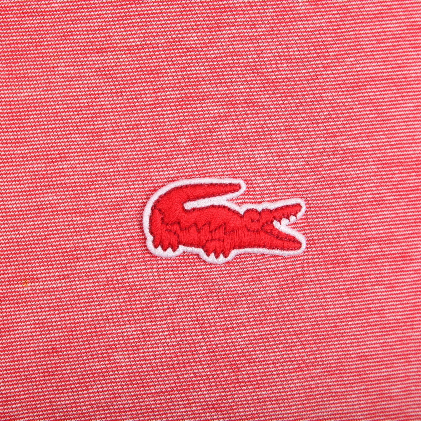 Lacoste Polo Shirt Mens 2XL Red Stripe Regular Fit Big Croc Logo Cotton Casual thumbnail 3