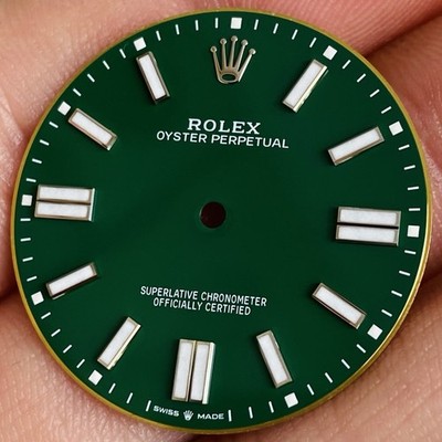 Rolex grünes Zifferblatt für Oyster Perpetual 41mm Modell Ref 124300