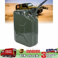 5 Gallon 20L Gasoline Army Green Jerry Can Military Metal Steel Tank Backup USA