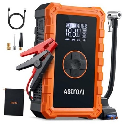S8 Air Jump Starter with Air Compressor, 3000A Peak Car Battery 3000A-Orange