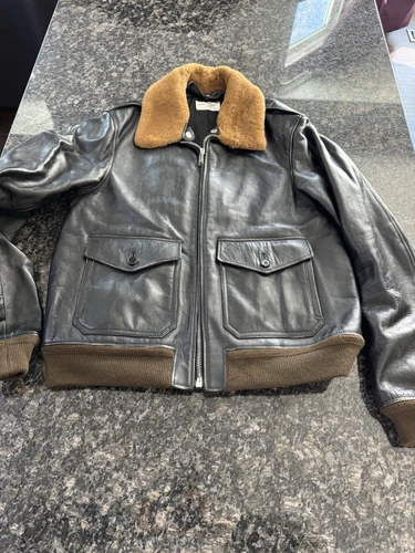 SAINT LAURENT (YSL) Giacca Bomber Ironica Saint Laurent Paris G 1 Shearling Aviatore Vitello Pelle