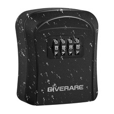 Key Lock Box Combination, 4-Digit Lockbox Wall Mount, Waterproof Outdoor Key Hid