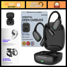 Open Ear Wireless Bluetooth Earbuds - Sweat Water-Resistant, 36H Battery Life,