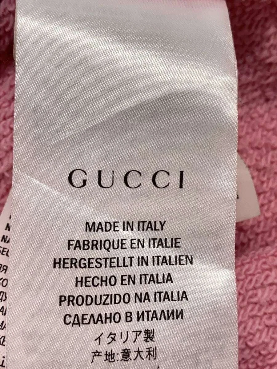 Felpa con cappuccio Gucci 18AW XS cotone rosa tinta unita 475374 usata