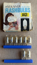 Sylvania AG1B Blue Dot - 8 Flashbulbs with Box