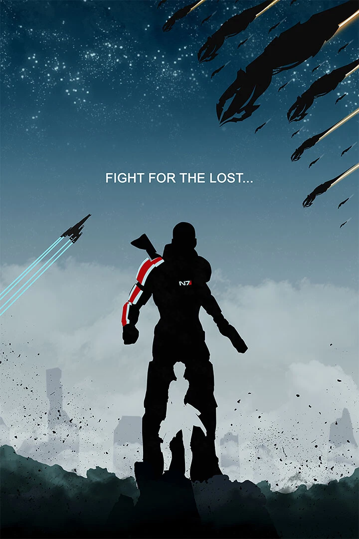 Mass Effect Video Game Science Fiction Role Play Wall Art Home