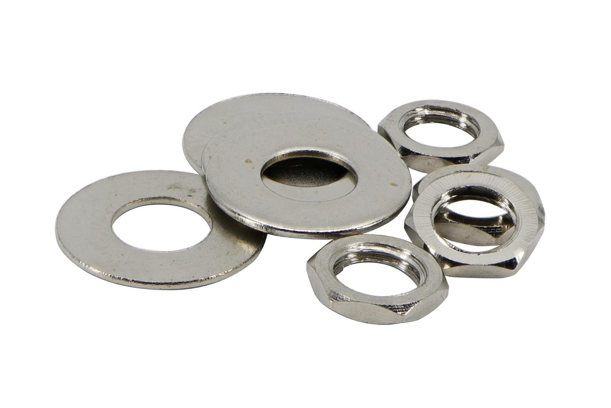 Mini Toggle Switch Nut and Washer for Guitars - Metric M6x.75