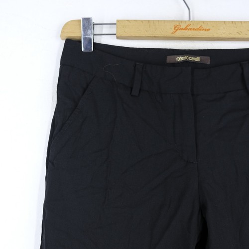 Pantalone Roberto Cavalli Taglia 42 Uomo Cotone Nero Tinta Unita Comodo Classico - Foto 2 di 5