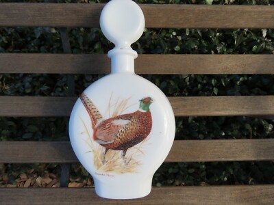 Field Bird 1969 Ringnecked Pheasant Edition #1 Decanter Empty Vintage Milk Glass