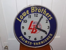 Vintage Lowe Brothers Paints & Varnishes Advertising Clock