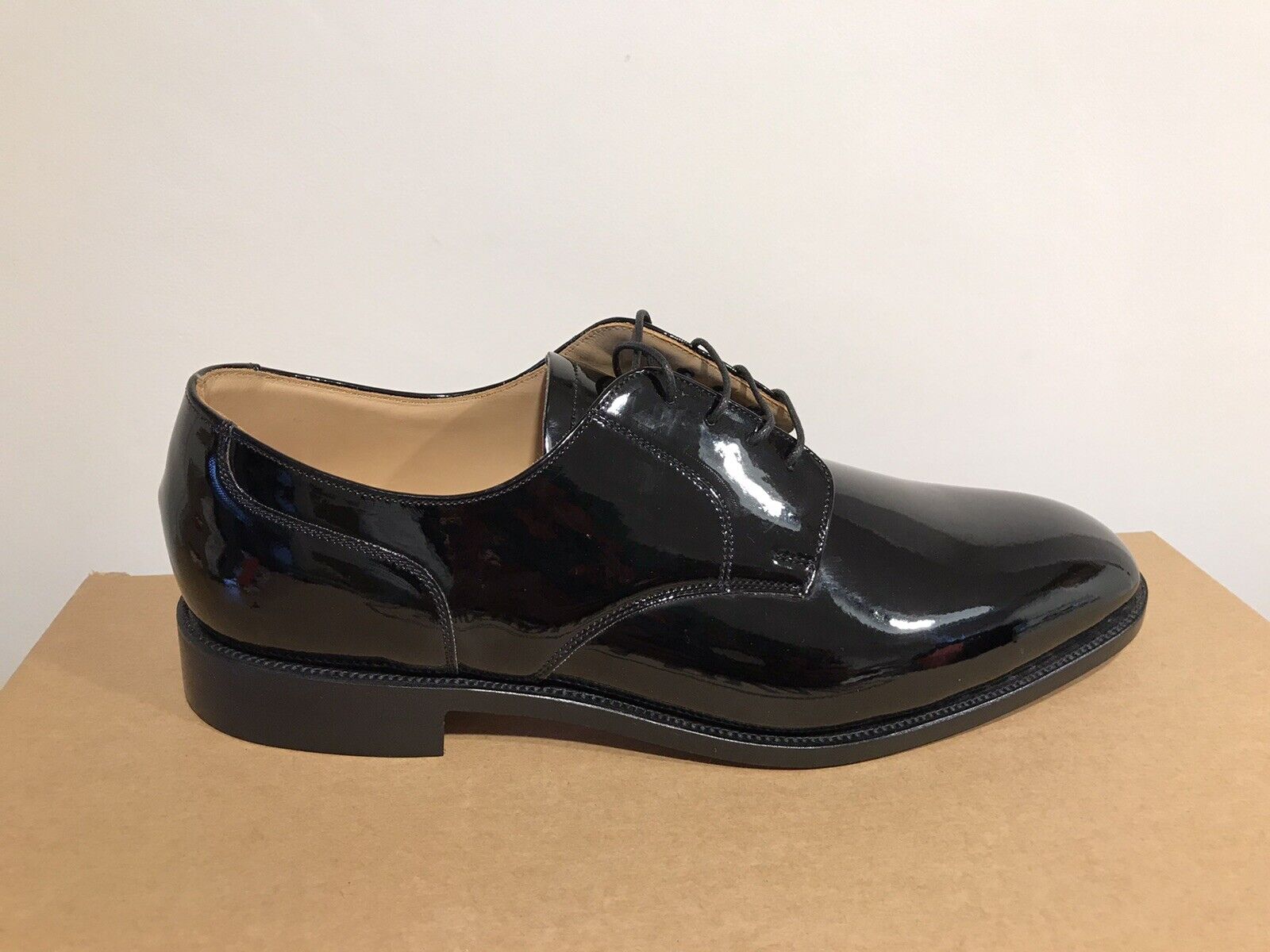 NPS SOLOVAIR Black Patent 4 Eye Loafer Gibson Shoes! SizeUK11! New!  Only£139.90