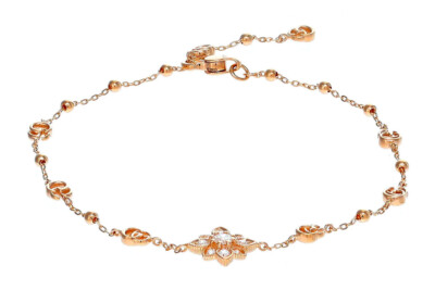 Gucci Flora 18K Rose Gold 0.17ct Diamond Bracelet YBA702389001017