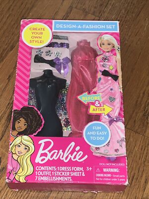 Brand New BARBIE Dress Form + 1 Dressy Outfit + 1 Sticker Sheet + 7 Other  j15 | eBay