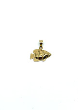 14k Yellow Gold GCJ Fish Pendant