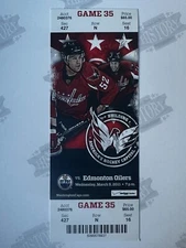 2011 Oilers Capitals Ticket 3/9/11 Holtby 1st Shutout Ovechkin 600 Points
