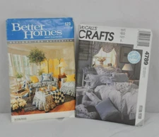NOS patterns McCalls Crafts 4789 bedding and Butterrick 123 furniture covers
