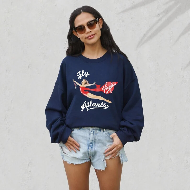 Princess Diana Virgin Atlantic Sweatshirt, Fly, Vintage Princess Diana  ANH8032 | eBay
