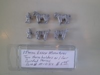15mm Essex Miniatures Two Horse Holders W/ Four Barded Horses 15mm Essex Miniatures Two Horse Holders W/ Four Barded Horses