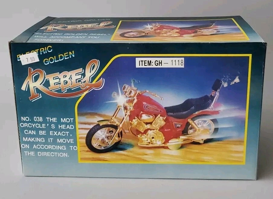 VINTAGE HONDA REBEL ACTION TOY MOTORCYCLE ELECTRIC GOLDEN REBEL CMX - Image 3 of 4