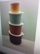 Tupperware Stacking Fridge Canisters - Set of 4-NIP