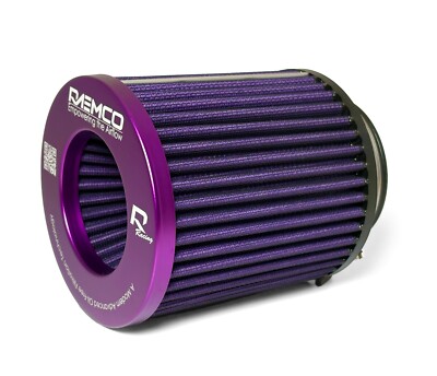 Raemco Universal Clamp on High Performance Dry Air Filter 3'' Purple Aluminum Cap