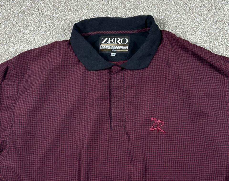 Zero Restriction Jacket Mens Extra Large Red Pullover Windbreaker Golf