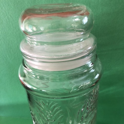 Vtg 1982 Planters Mr Peanut Glass Jar Lid Wheat Pattern Anchor Hocking - Picture 3 of 9