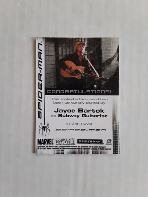 AUTOGRAPH CARD: Marvel Spiderman Jayce Bartok As Subway Guitarist