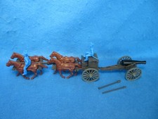 Classic Toy Soldiers ALAMO/NAPOLEONIC 4 horse Limber and 12lb. cannon blue crew