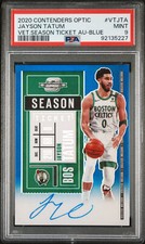 2020-21 Contenders Optic Jayson Tatum On Card Auto 8/20 PSA 9 Low POP! Free Ship
