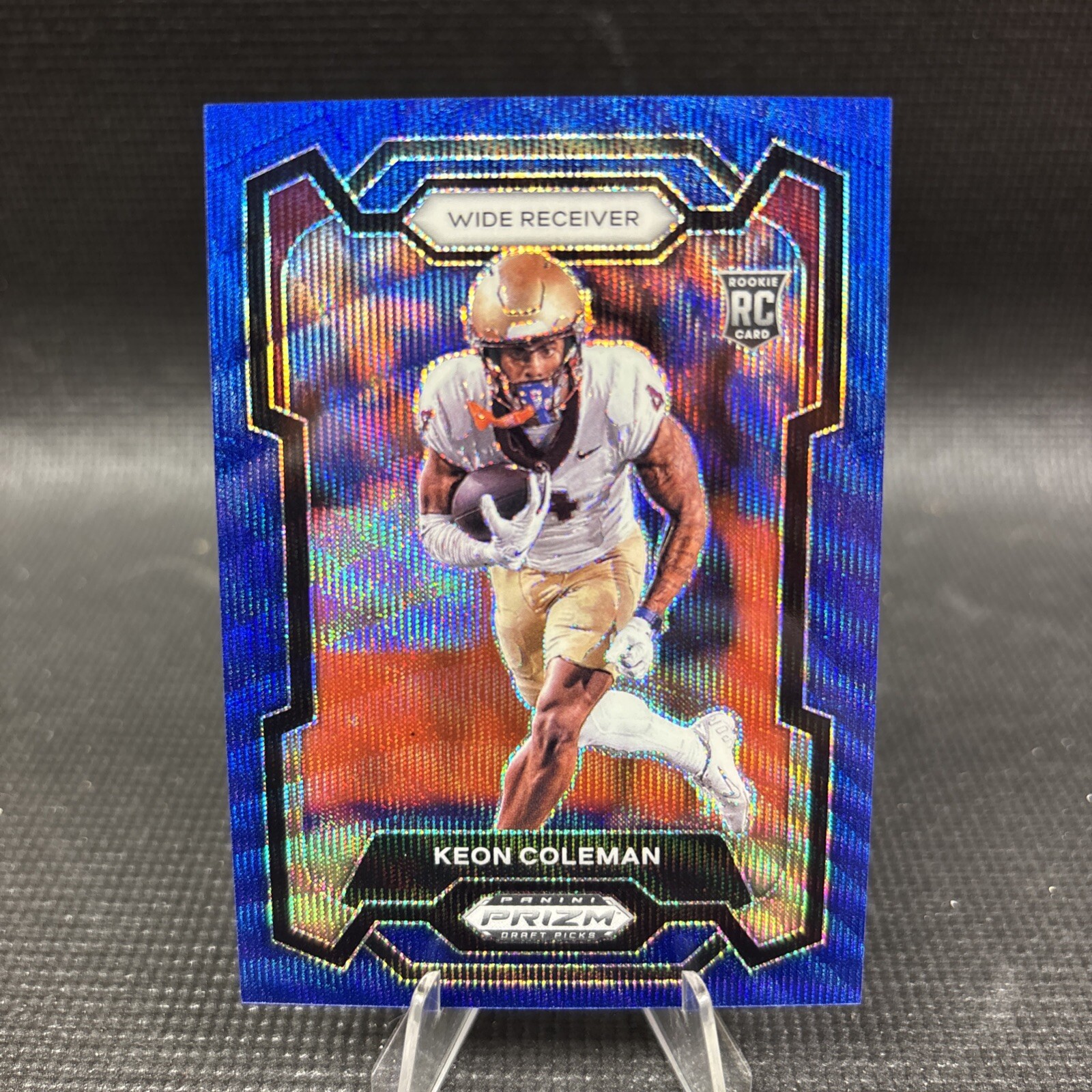 2024 Panini Prizm Draft Picks Keon Coleman Blue Wave Prizm Rookie /249 FSU Bills