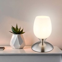 Tischlampe Nachttischleuchte Tischleuchte Touch Schlafzimmerleuchte Glas Opal