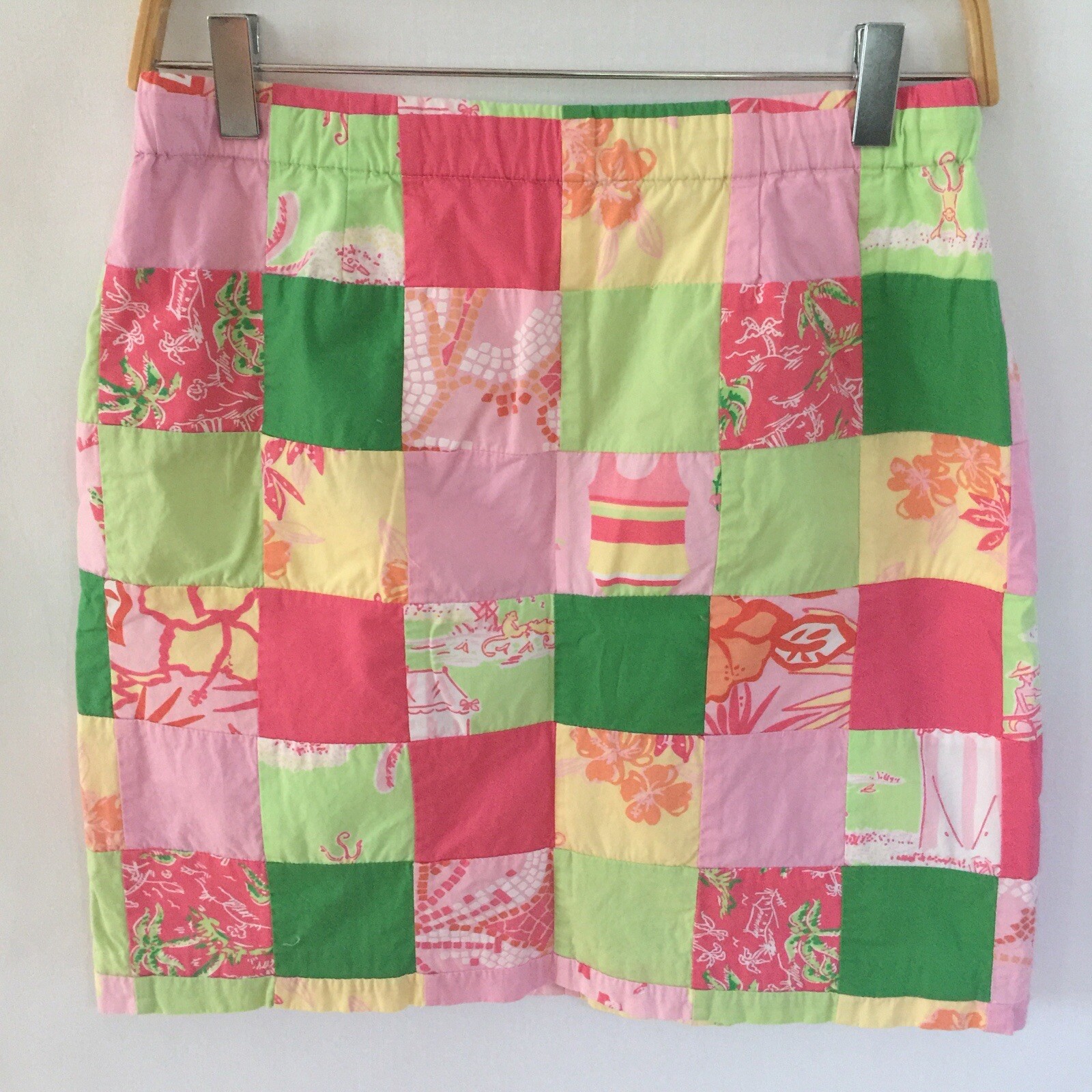 Lilly Pulitzer Patchwork Skirt Lined Multicolor -… - image 1