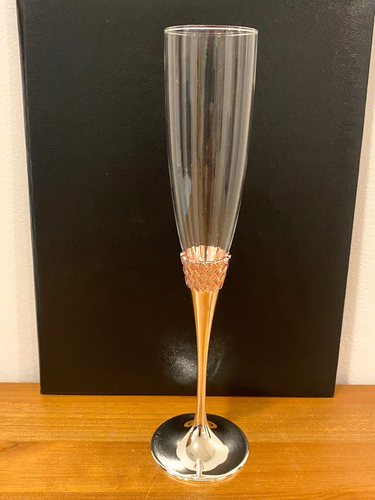 Lenox Silver Peony - Set Di 2 Flute Da Brindisi In Cristallo Con Peonie Incise - 27.3 Cm