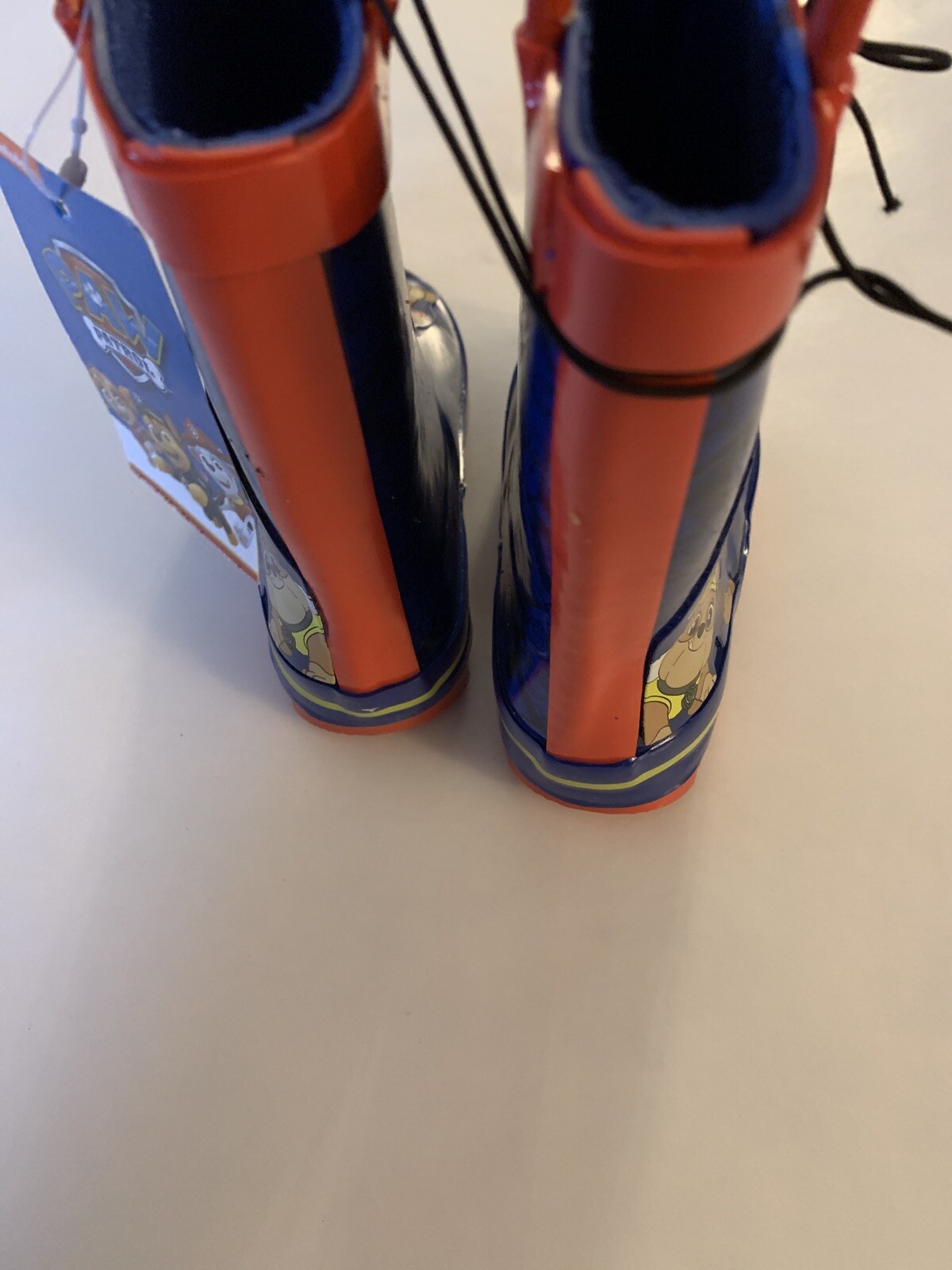 Paw Patrol Boys Rain Boots Team Paw Size 5/6 Blue & Red NEW Water Proof image 4
