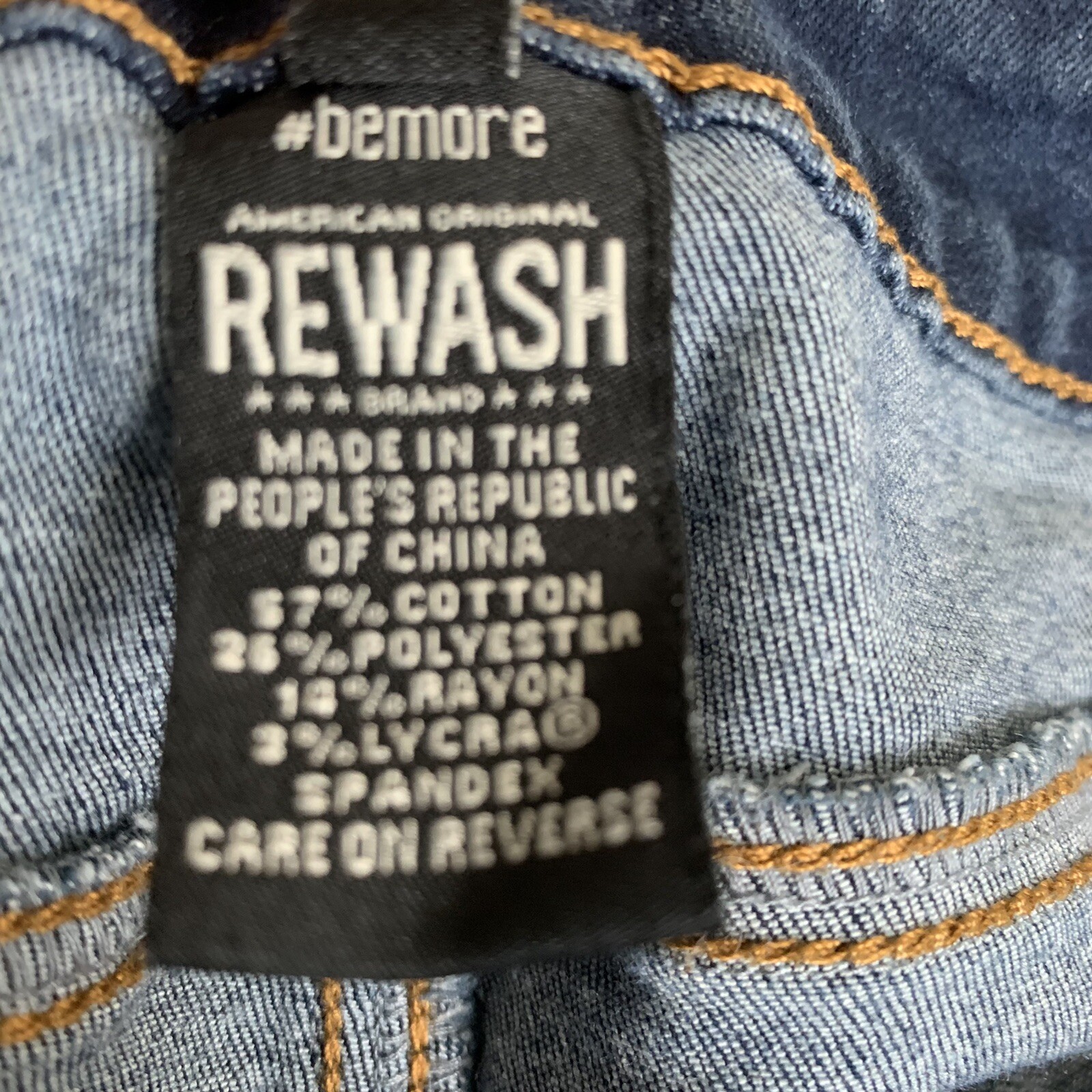 Rewash Jeans Womens Junior Size 3 Dark Wash Blue Denim Skinny Stretch Distressed